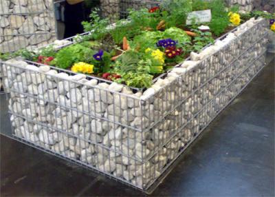 China Outdoor Landscape Rectangle Hole Welded Gabion Box Galvanized Stone Filled for sale