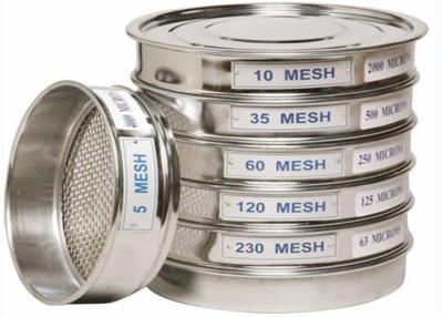 Chine 304 Stainless Steel Wire Mesh Lab Test Sieve 10 Mesh à vendre