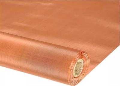China Rf Shielding 99.99% Pure Red  Emf Copper Mesh fine copper mesh roll non rusting for sale