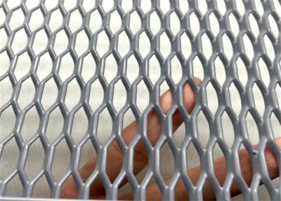 China 2.5mm Hexagonal  Hole Flattened Aluminum Expanded Metal Mesh Abrasion Proof for sale