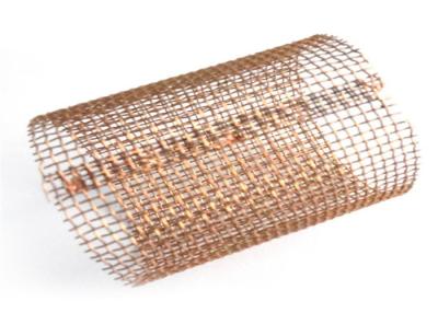 China 20 Mesh Aperture Grid Wire Mesh Tight Plain Weave Copper for sale