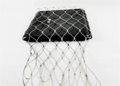 China Ss 316 50mm Stainless Steel Wire Rope Mesh Net Computer Safe Protect for sale