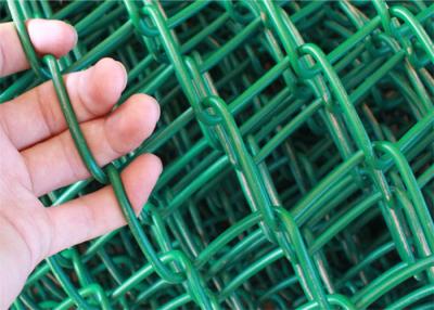 China 2 Inch * 2 Inch Galvanised Chain Wire Fencing Diamond Hole Green Pvc Coated zu verkaufen