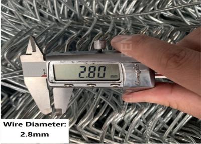 China 2.8mm Diameter Diamond Chain Link Fencing 8 Foot Height Galvanized à venda
