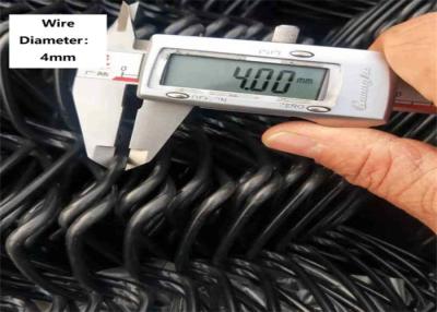 중국 4mm Wire Diameter Chain Link Fencing Galvanised Black And Green Highway Use 판매용