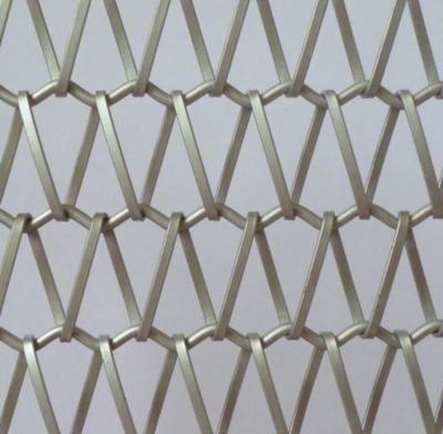 Cina cavo tessuto architettonico Mesh Curtains del foro ss di larghezza 25mm di 2.5m in vendita