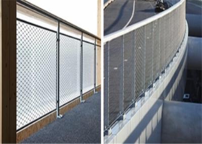 China Outdoor Decorative Rope Mesh Netting Fence Diamond Shape Hole For Buidling Wall for sale