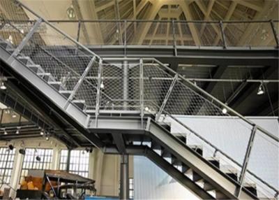 China Drahtseil-Maschen-installieren Stahlkabel-Filetarbeit der Sicherheits-SS 304 für das Treppen-Mit der Eisenbahn befördern Gebrauch zu verkaufen