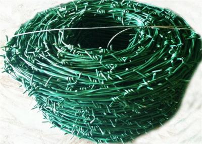 China 10kg Double Strand Twisted 2.0mm PVC Coated Barbed Wire for sale