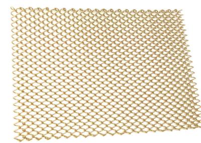 China Brass Color Metal Mesh Room Divider 2mm Decorative Wire Mesh for sale