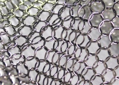 China Stainless Steel Looped Chain Mail Curtain Decorative Metal Ring Mesh for sale