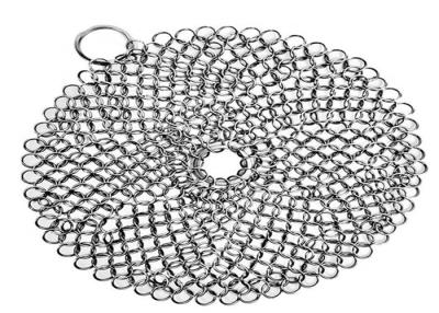 China 20mm Diameter Ss304 Ring Type Stainless Steel Chainmail Scrubber for sale