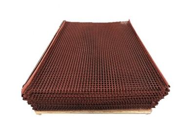 China Red Color Painting Stone Vibrating Screen 1.5mm Crimped Mesh for sale