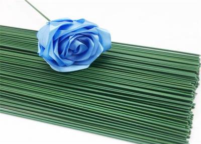 China 18 Gauge Green Straight Cut Florist 50pcs Paper Covered Wire 60cm Length for sale