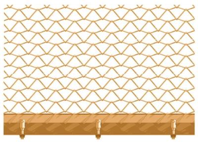 中国 1.2mの適用範囲が広い螺線形によって編まれるステンレス鋼の網のカーテンの飾り布 販売のため