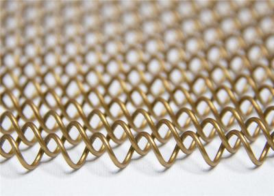 China Gold Flexible Chain Link Metal 8x8mm Decorative Wire Mesh Curtains for sale