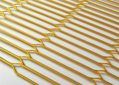 China malla de alambre ampliada decoración del metal del oro del agujero de 150m m en venta