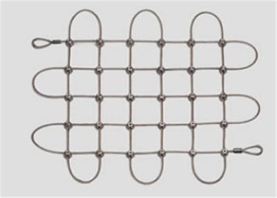 中国 1.5mm 50mmの網の幅のステンレス鋼 ケーブルの網十字クリップ タイプ正方形 販売のため