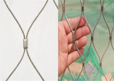 China 1/8 Inch Diameter Stainless Steel Ferrule Rope Mesh Ss316 Recyclable Use for sale
