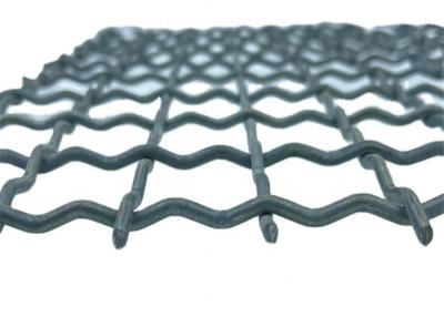 China 4.5mm Thick Crimped Wire Mesh Black Mining Sieve Vibrating for sale