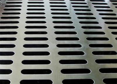 China 48mm Slot Hole AISI Anti Slip Perforated Metal Sheet Galvanized for sale