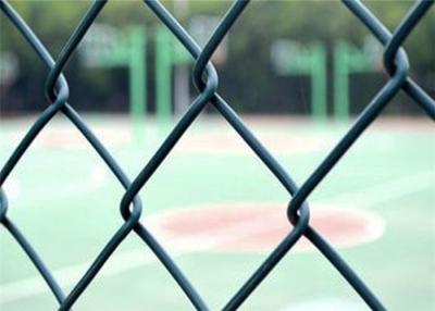 China Highway 1.5mm Pvc Coated Chain Link Fence Dark Green Weave for sale