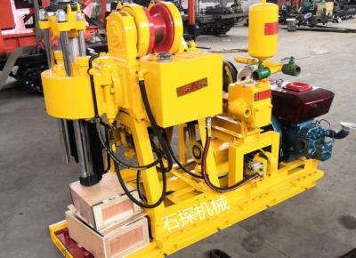 China Water Well Borehole Drilling Machine With 100 Meters Depth And Diesel Engine Large 22 HP Horse Power for sale