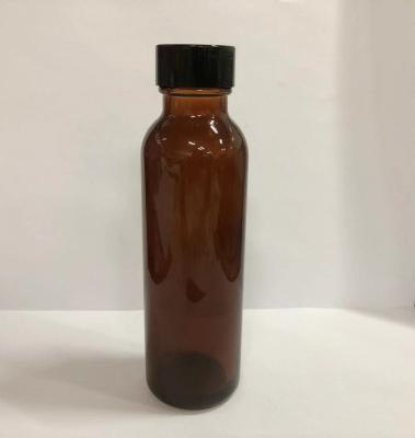China 130ml Amber Glass Lotion Bottle Screw Lid Glass Vials Various Silkscreen And Color OEM for sale