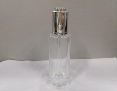 China 60ml Essential Oil Bottle Glass Dropper Bottles Personal Care Packaging With Push Bottom for sale
