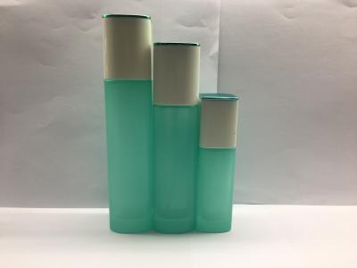 China 40ml Square Glass Cosmetic Bottles Pump Bottles Lotion Container Various Printing and Color for sale