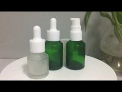 Green Glass Dropper Bottle  Essential Oil With Plastic Screw Cap