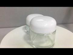 Cosmetic Glass Cream Jar Round Plastic Cap Top 50g / 70g High-End