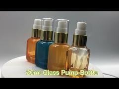 Glass Cosmetic Lotion Bottle Luxury Color High End Lacquering With Pump Cap