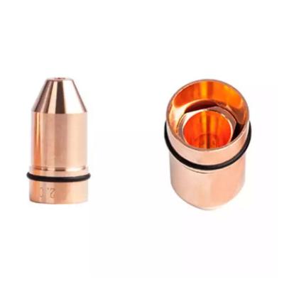 China Double Layer Precitec Nozzle Height 22mm Fiber Laser Nozzle Bullet for sale