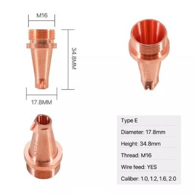 China Height 34.8mm Laser Welding Nozzle D17.8 Laser Cutter Nozzle for sale