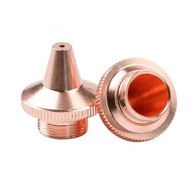 China Original Single Double Layers Laser Cutting Copper Nozzle For Fiber Head Spare Parts for sale