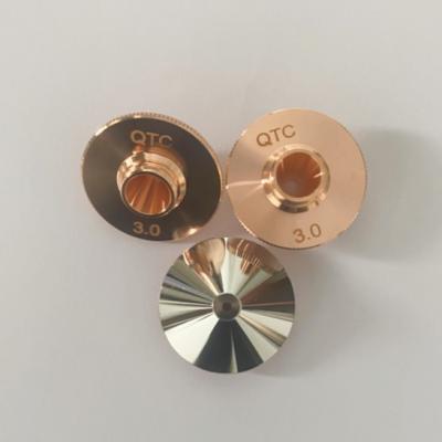 China Laser cutter head parts copper nozzle high efficiency and accuracy for sale