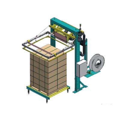 China Automatic Pallet Strapper Food PET Aertical Pallet Strapping Machine With Top Head Sealing for sale