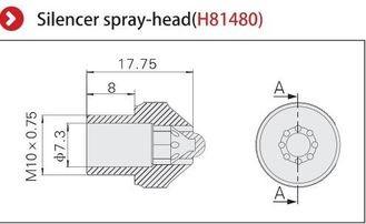 China Silencer Type Nozzle Ionizer Accessories / Spray Head Replacement Part for sale