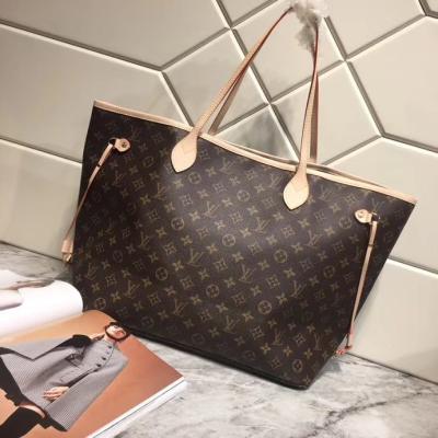 China LV LARGE, CLASSIC SHOPPING BAG., ORIGINAL PVC FABRIC WITH SUPER FIBER LEATHER,CANVAS LINING CLASSIC  SHOULDER BAG for sale