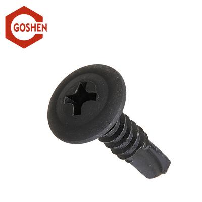 China Black Lacquer Assembled Carbon Steel Painted Carbon Steel Self Drilling Screw for sale