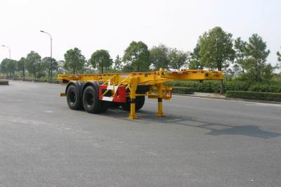 China Steel 20ft Skeletal Or Flatbed Tank Container Trailer Chassis / Semi Trailer for sale