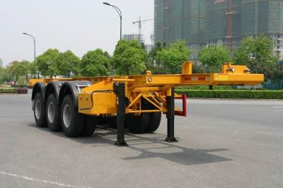 China 20ft Skeletal Or Flatbed Container Trailer Chassis In Truck Semi Trailer for sale