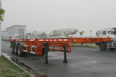 China 40ft Skeletal Three Axles Steel Shipping Container Trailer Chassis ISO9001 CCC for sale