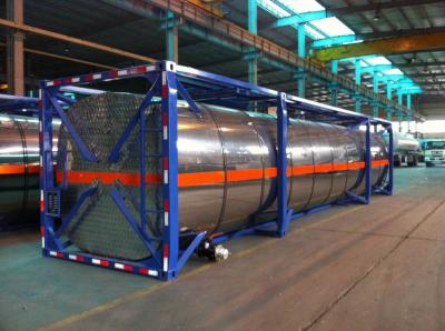 China ISO Large Steel Chemical Liquid Tank Container 20 Feet Cylinder shaped for sale
