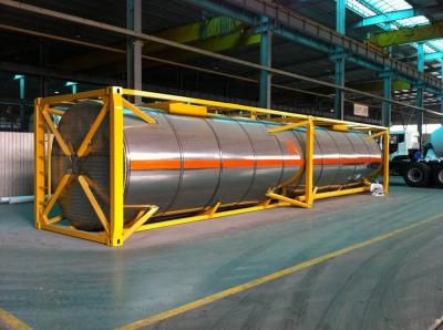 China 40 pies del tanque de acero inoxidable líquido químico del envase 48000L ISO en venta
