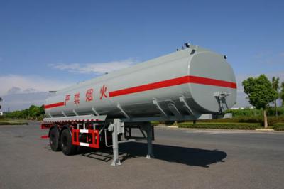 China 21400L 2x13T Fuwa Axles Stainless Steel Tanker Trailers / Petroleum Tank Trailers for sale