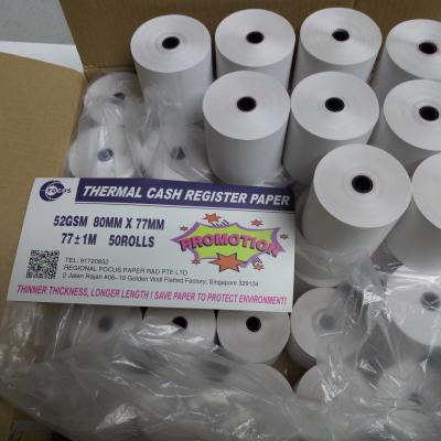 China 80 X 80mm Paper Roll For Receipt Printer SGS Thermal Paper Rolls 58mm X 40mm for sale