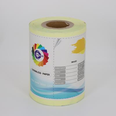 China 55gsm CB CFB Carbonless Copy Paper Printing Auto Copy 11in 2 Part Carbonless Printer for sale