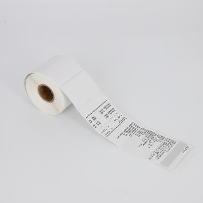 China 2 Inch 65gsm Thermal Transfer Printing Sticker Paper Roll Labels for sale